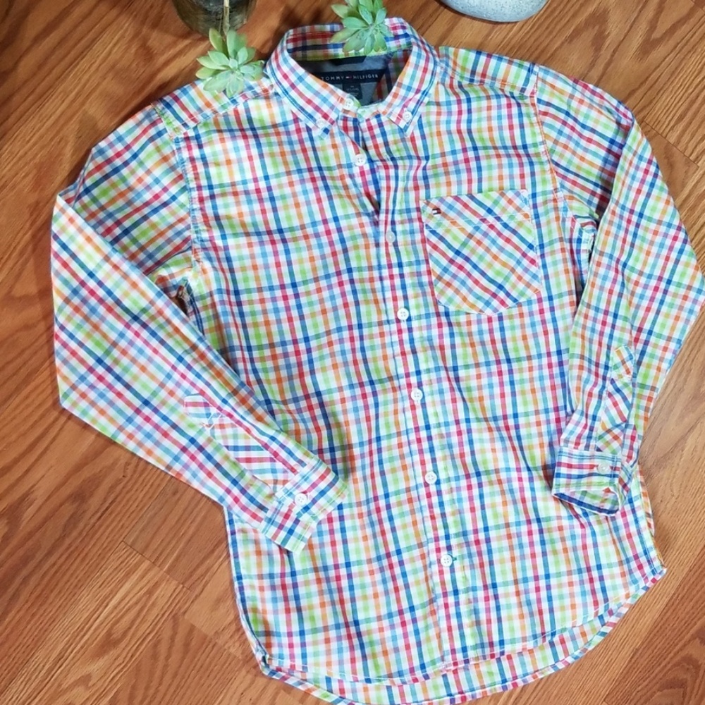 Boys Tommy Hilfiger‎ dress shirt m 12/14